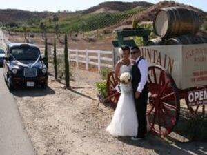 wedding couple in front of LTI TX2 for Private Temecula Wine Tours home page