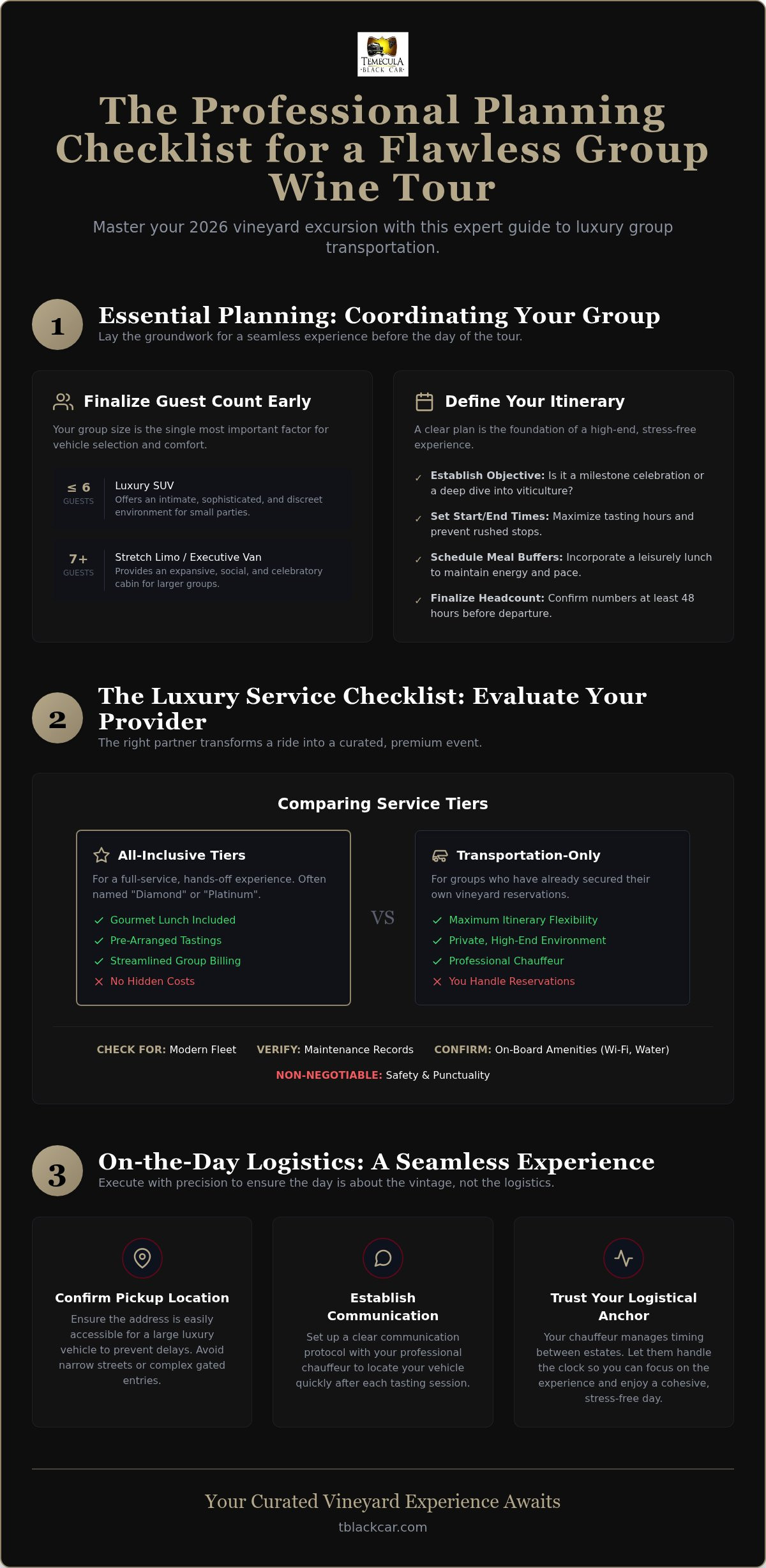 The Essential Group Transportation Checklist for Luxury Wine Tours
